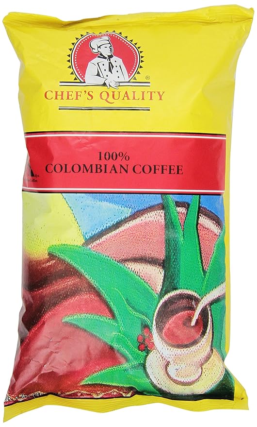 Chefs Quality Colombian Coffee Ground 1 pound pack of 12