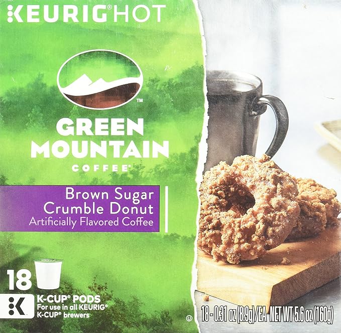 Green Mountain Coffee Brown Sugar Crumble Donut - 18 ct