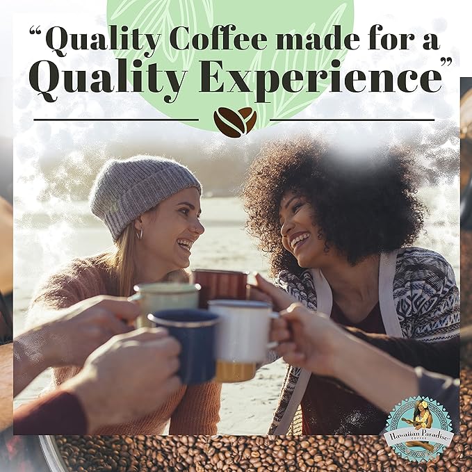 Hawaiian Paradise Coffee 100% Kona Coffee Single Serve Cups- 18 Count- Volcanic Dark Roast Made in Hawaii - Compatible with Keurig