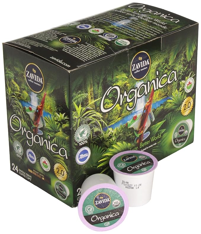 Zavida Coffee Organica Single Serve Coffee Compatible with Keurig K-Cup Brewers 24-Count