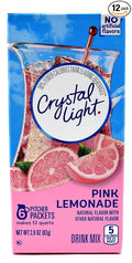 Crystal Light Natural Pink Lemonade Drink Mix 12 QT (Pack of 12)