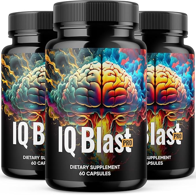 Official - IQblast Pro Supplement Capsules Brain Pills for Memory and Focus IQblastpro Blaster Premium Clarity Support Advanced Formula Reviews All Natural Ingredients (3)