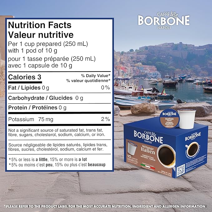 Caffè Borbone Italian Roast Coffee (40 Count) – Medium Dark Roast Arabica &amp Robusta Blend Roasted in Italy for a Bold Smooth Taste – Single Serve Coffee Pods Compatible with K-Cup Brewers