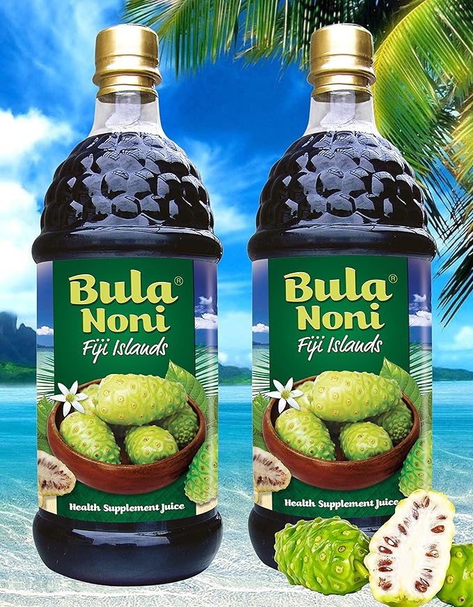 100% Noni Juice Not From Concentrate | Non GMO Gluten Free No Added Sugar (Pack of 2) 33.8 Fl.Oz - Bula Noni®Juice 100% Pure Certified Organic