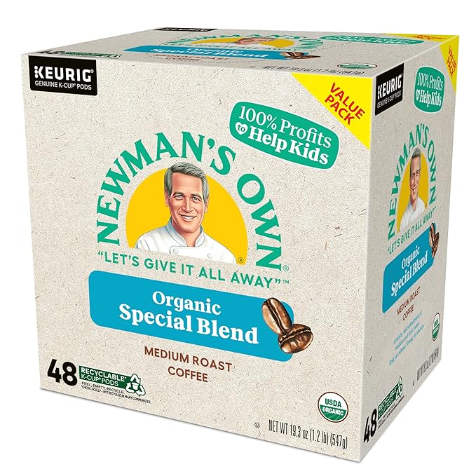 Newman's Own Organics Special Blend Single-Serve Keurig K-Cup Pods Medium Roast Coffee Pods 48 Count