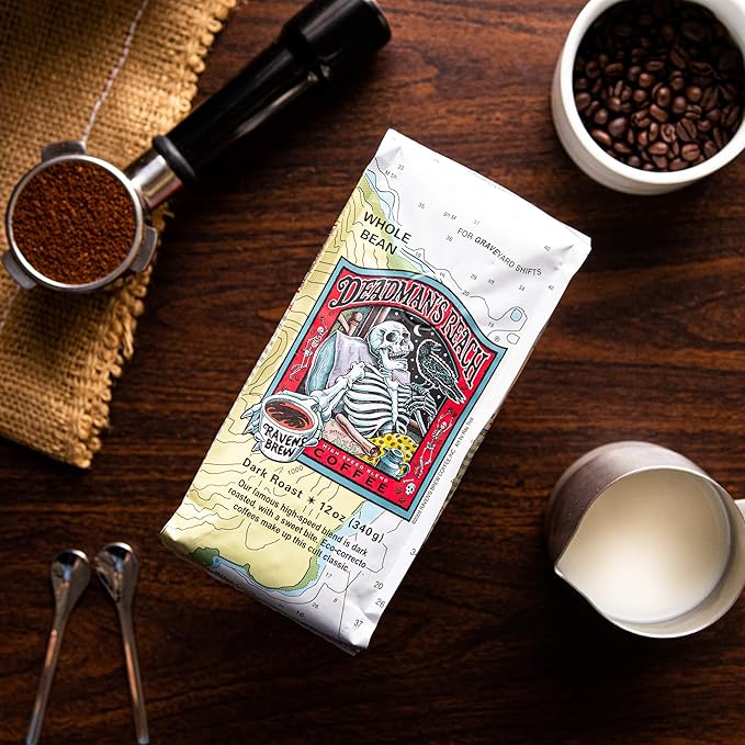 Raven's Brew Whole Bean Coffee Variety Pack - 3 Delicious Flavors - Three Peckered Billy Goat Deadman's Reach and Resurrection Blend - 12oz each