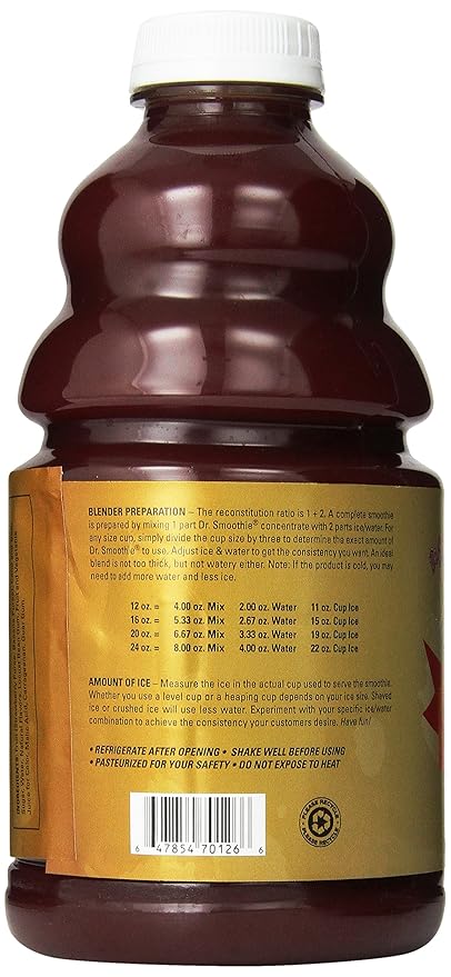 Dr. Smoothie Strawberry Banana Classic Blend Smoothie Bottles 46-Ounce