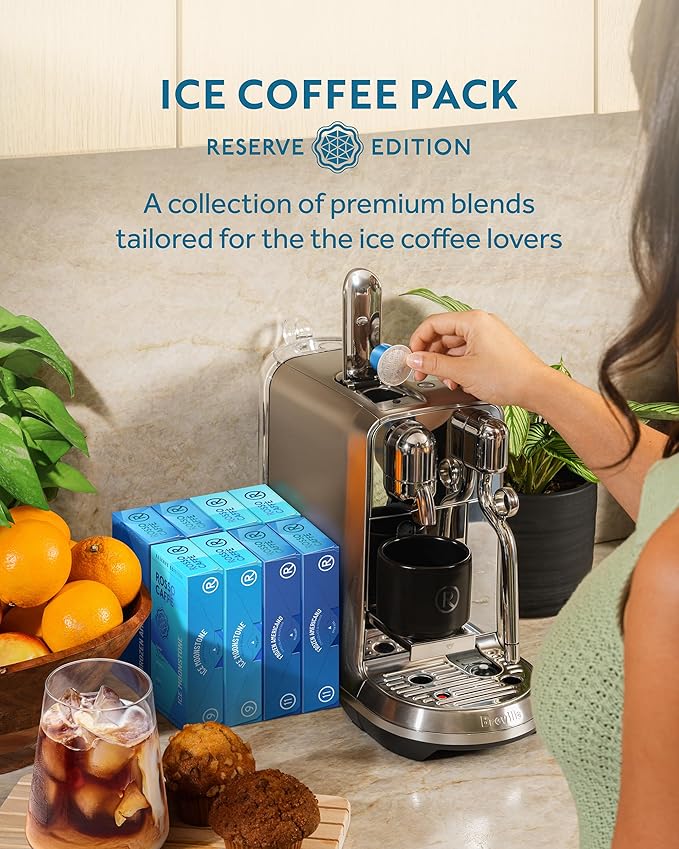 ROSSO CAFFÈ Espresso Coffee Pods for Nespresso Original Machines - 80 Capsules Ice Pack 2 Rich and Smooth Flavors Perfect for Iced Summer Coffee - Made in Italy