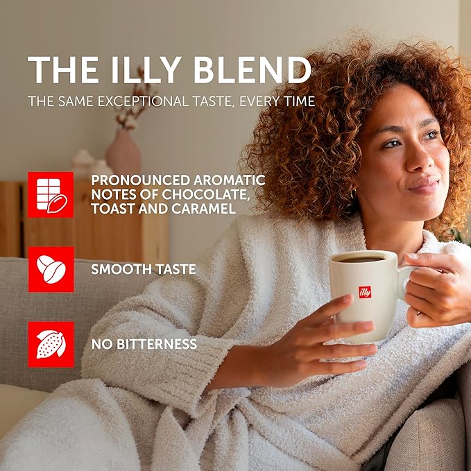 illy Whole Bean Coffee Intenso Bold Roast 100% Arabica Premium Italian Coffee Ideal for Espresso Drip Moka and French Press Brewing 8.8oz 12 Pack