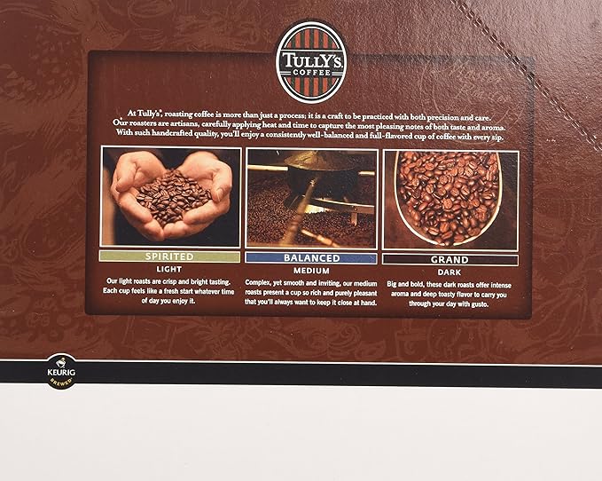 Tully's Coffee Italian Roast Single-Serve Keurig K-Cup Pods Dark Roast Coffee 48 Count (2 Boxes of 24 Pods)