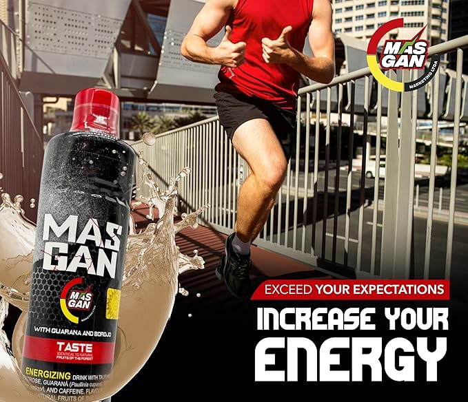 MasGan Multivitamin for Men and Women Liquid Energy Supplements. Formula for Fatigue and Tiredness. Include 1 Bottles (16.9 Oz).