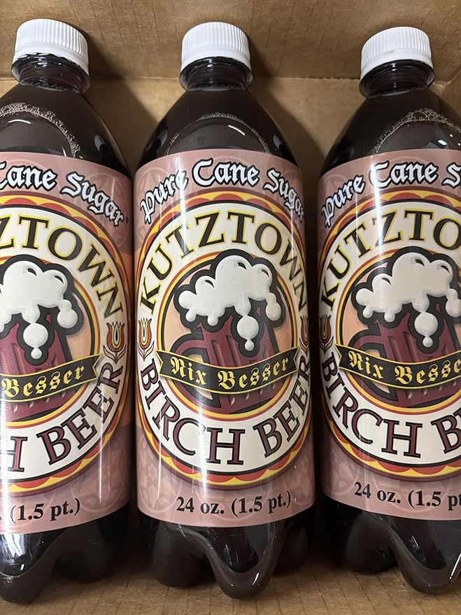 AmishTastes Kutztown Nix Besser Birch Beer Famous Amish Drink 24 Oz. (Pack of 4)