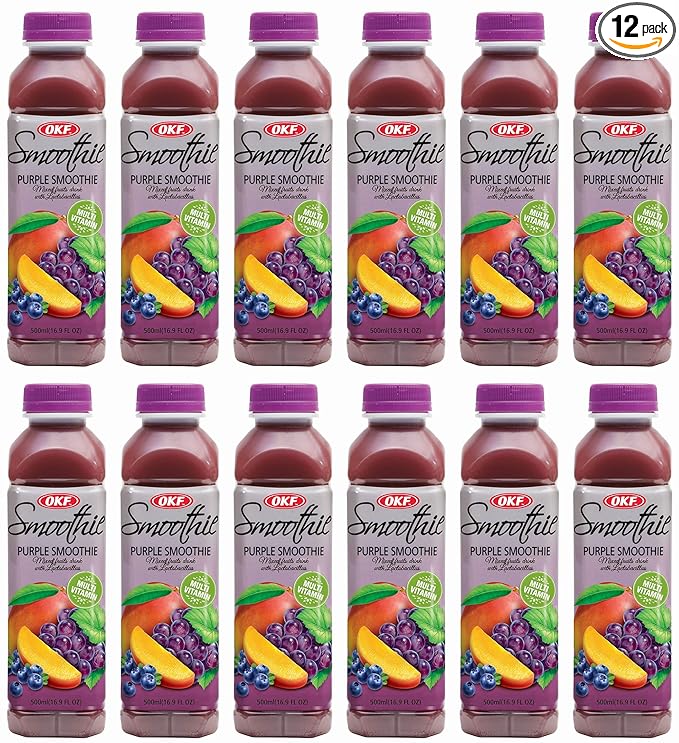 OKF Smoothie Multi Vitamin Premium New Drink 16.9 Fluid Ounce (Purple Smoothie 12 Pack)