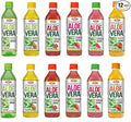 OKF Farmer's Aloe Vera Drink with Pulp Variety Pack includes Original Pineapple Mango Watermelon Pomegranate and Strawberry.(6 Flavor Variety Pack 12 Pack)