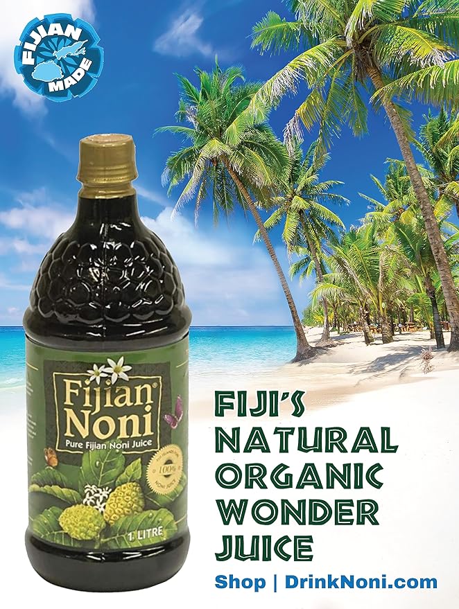 Fijian Noni Juice - Wellness Super Fruit Drink | Natural Juice Daily Nutrition Mix for Health Rejuvenation | Daily Wellness Drink (Case Pack of 12 x 33.8 Fl.Oz)