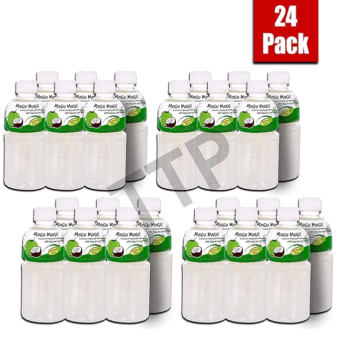 Mogu Mogu Fruit Juice with Nata De Coco 10.82 oz (Pack of 24) (Coconut)