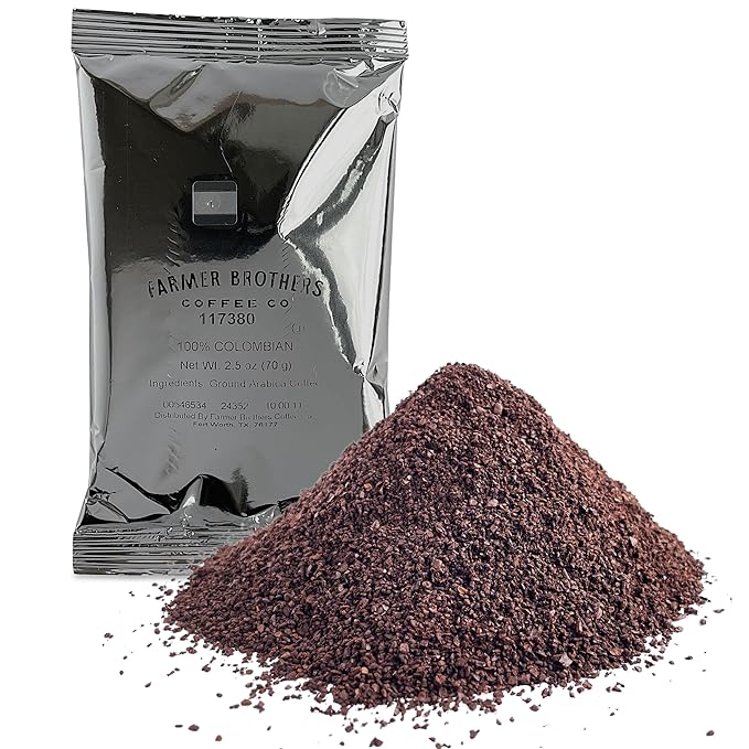 Farmer Brothers Coffee Ground Medium Roast All Colombian Coffee 2.5 Ounce Portion Packs (96 Count)