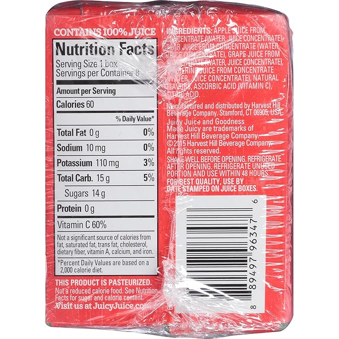 Juicy Juice Punch 4.23 Ounce Boxes 8 Count (Pack of 5)