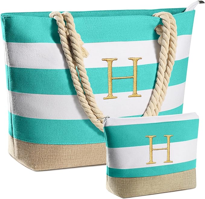 YOOLIFE Beach Bags for Women - Travel Canvas Beach Tote Pool Waterproof Bag Travel Essentials Gifts for Women Birthday
