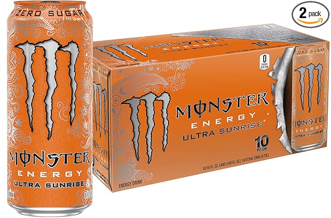 Monster Energy Drink Ultra Sunrise 16 Fl Oz (Pack Of 10)