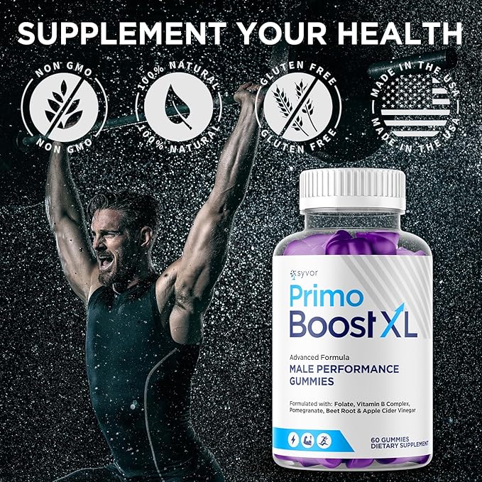 (2 Pack) Primo Boost XL Gummies Official Primo Boost XL Gummys with All Natural Ingredients Advanced PrimoBoost Health &amp Wellness Formula with Max Strength Active Lifestyle Vitamins (120 Gummies