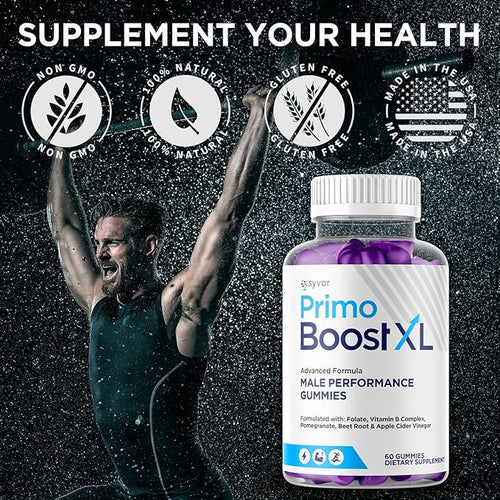 (2 Pack) Primo Boost XL Gummies Official Primo Boost XL Gummys with All Natural Ingredients Advanced PrimoBoost Health &amp Wellness Formula with Max Strength Active Lifestyle Vitamins (120 Gummies