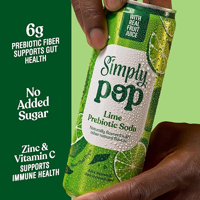 Simply POP Prebiotic Soda Variety Pack Cans 12 fl oz 12 Pack