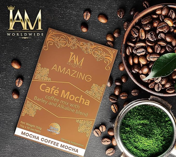 AMAZING CAFE LATTE WITH BARLEY &amp ALKALINE (CAFE MOCHA)
