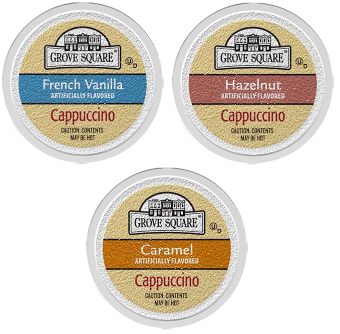 Grove Square Cappuccino PodsVarietyServe72 Count (Pack of 2)