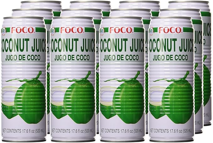 Foco Coconut Juice 17.6 Fl Oz Pack of 12