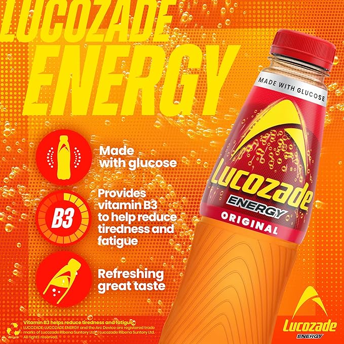 Lucozade Energy Original 380ml (Pack of 4)
