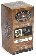 Baronet Coffee House Blend Coffee Pods Bag - Regular Light Roast - 3 Boxes of 16 Single Serve Pods - 48 Count 12 Grams - Individually Wrapped for Freshness - Rich Traditional Flavor