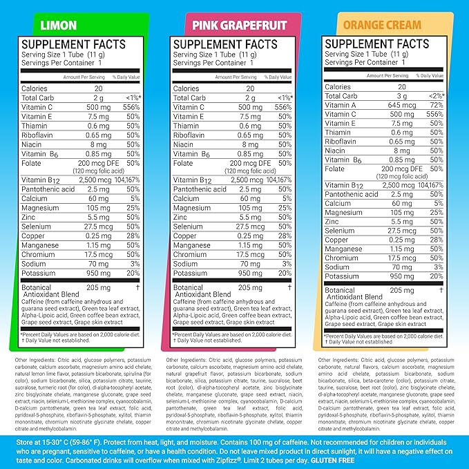 Zipfizz Daily Energy Drink Powder Variety Pack 15 Pack | 3-in-1 Sustained Energy Rapid Hydration and Essential Vitamins | Sugar-Free | Electrolyte Powder | Contains Vitamin B-12 &amp Antioxidants