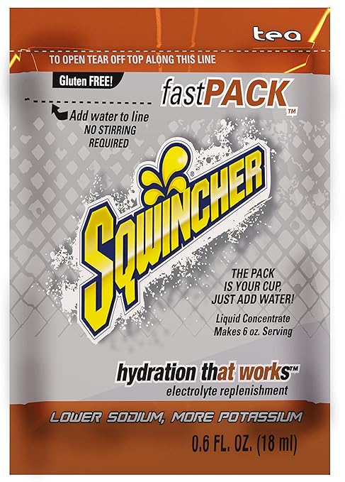 Sqwincher 015306-TE Fast Pack Liquid Concentrate Packet 6 oz Amber Standard (Pack of 50)
