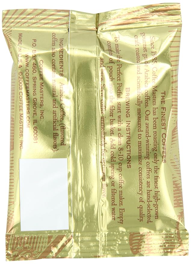 Coffee Masters Perfect Potful Cinn Ful Nut Ground Coffee 1.5-Ounce Packets (Pack of 12)