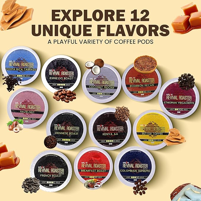 InfuSio Coffee Pods – 96 Count French Roast (Dark Roast Coffee) Single Serve Coffee Pods for Keurig K Cup® Brewers Compatible with Keurig 2.0 Brewers