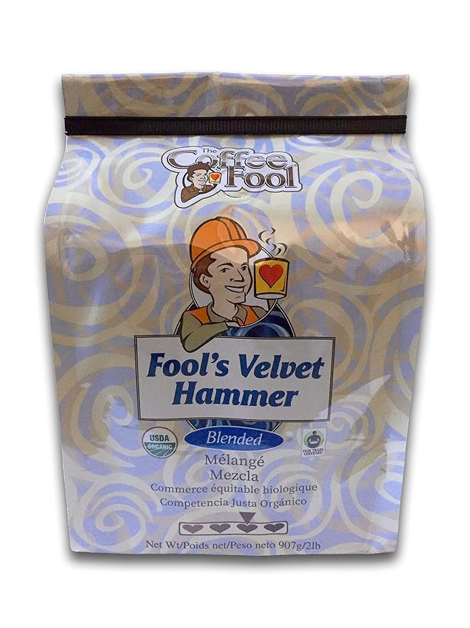 The Coffee Fool Organic Fair Trade Velvet Hammer Espresso 2 Pound