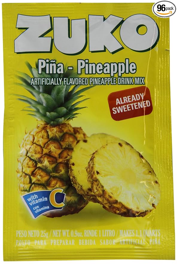 Zuko Instant Drink-Pineapple 0.9-Ounce (Pack of 96)