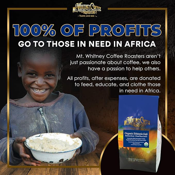 Mt. Whitney Organic Ethiopia Guji Coffee (Whole Bean 5 Lb)