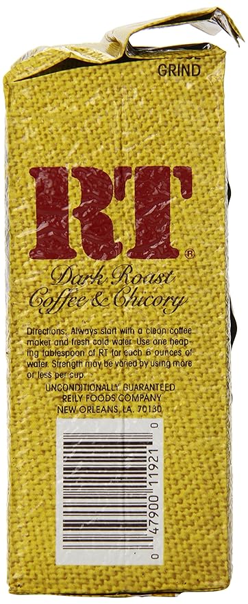 RT Dark Roast Ground Coffee &amp Chicory 13oz Brick (Pack of 4)