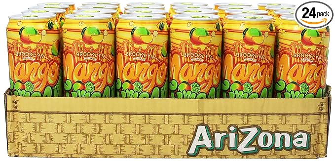 AriZona Lime Rickey Mango 23 Ounce (Pack of 24)