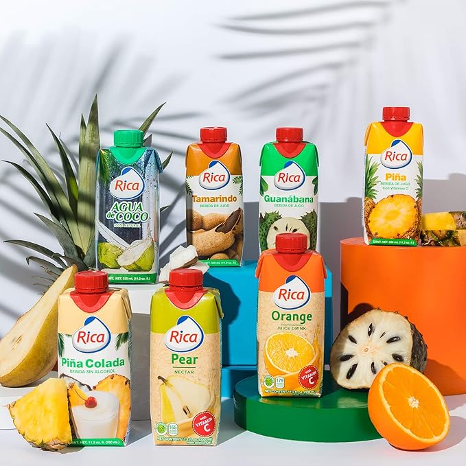 Orange Juice Drink Jugo de Naranja RICA 330 mL (12 Pack)