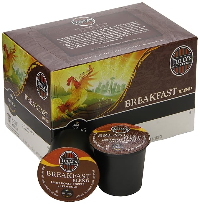 Tully's Coffee Breakfast Blend Keurig K-Cups 72 Count