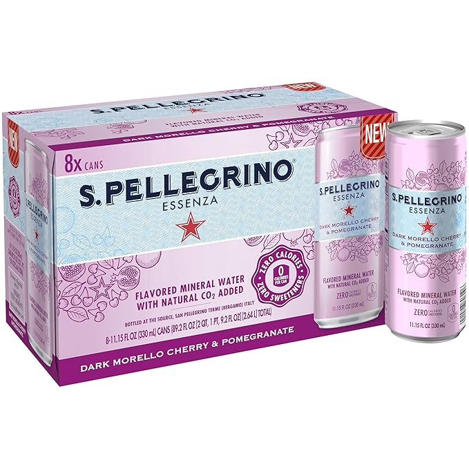 S.Pellegrino Essenza Variety Pack - Lemon Dark Morello Cherry Wild Strawberry11.15 Fl. Oz (Pack of 24)