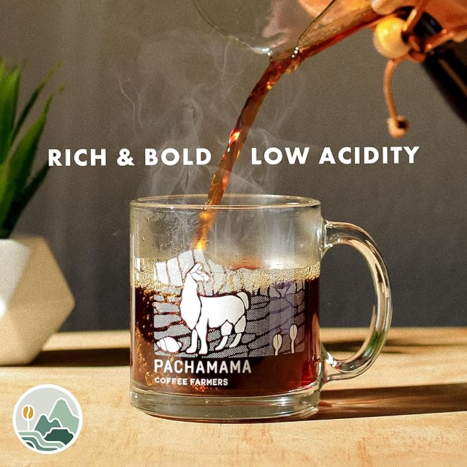 Pachamama Organic Coffee - Farmer's Blend Dark Roast Whole Bean Coffee - 2 lb - Farmer Owned &amp Regenerative