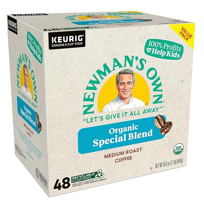Newman's Own Organics Special Blend Single-Serve Keurig K-Cup Pods Medium Roast Coffee Pods 48 Count