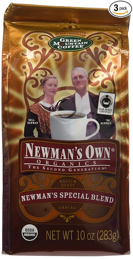 Newman's Own Organic Special Blend Ground Coffee 10-Ounce Bags (Pack of 3)