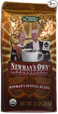 Newman's Own Organic Special Blend Ground Coffee 10-Ounce Bags (Pack of 3)