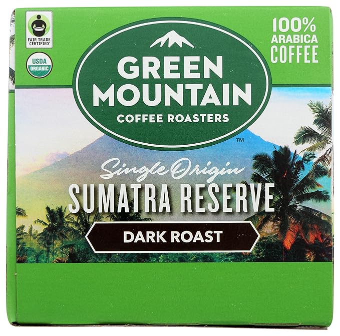 Green Mountain Coffee Organic K-Cup Sumatran 12-Count Packaging may Vary