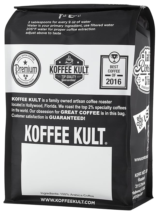 Koffee Kult Koffee Kult Medium Roast Smooth and Flavorful Medium Roast Coffee Beans- Perfect for a Relaxing Cup Anytime (Medium Roast 32oz)